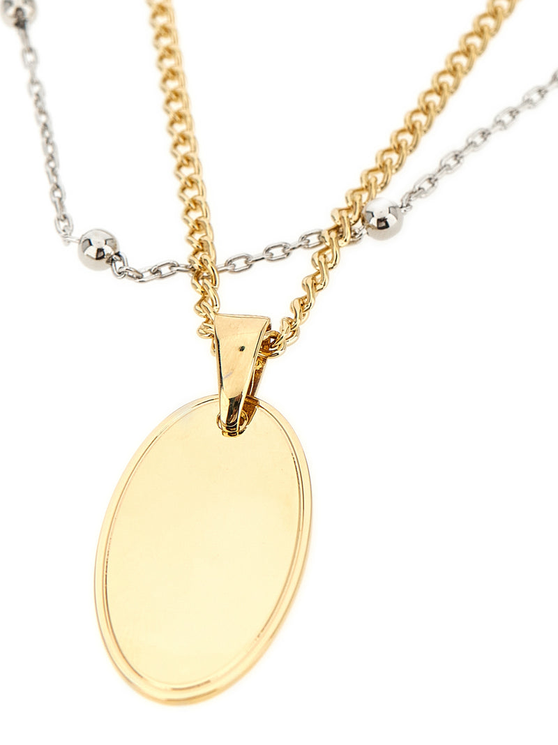 Paco Rabanne Silver Brass Necklace - Rabanne Collier 5 Rangs