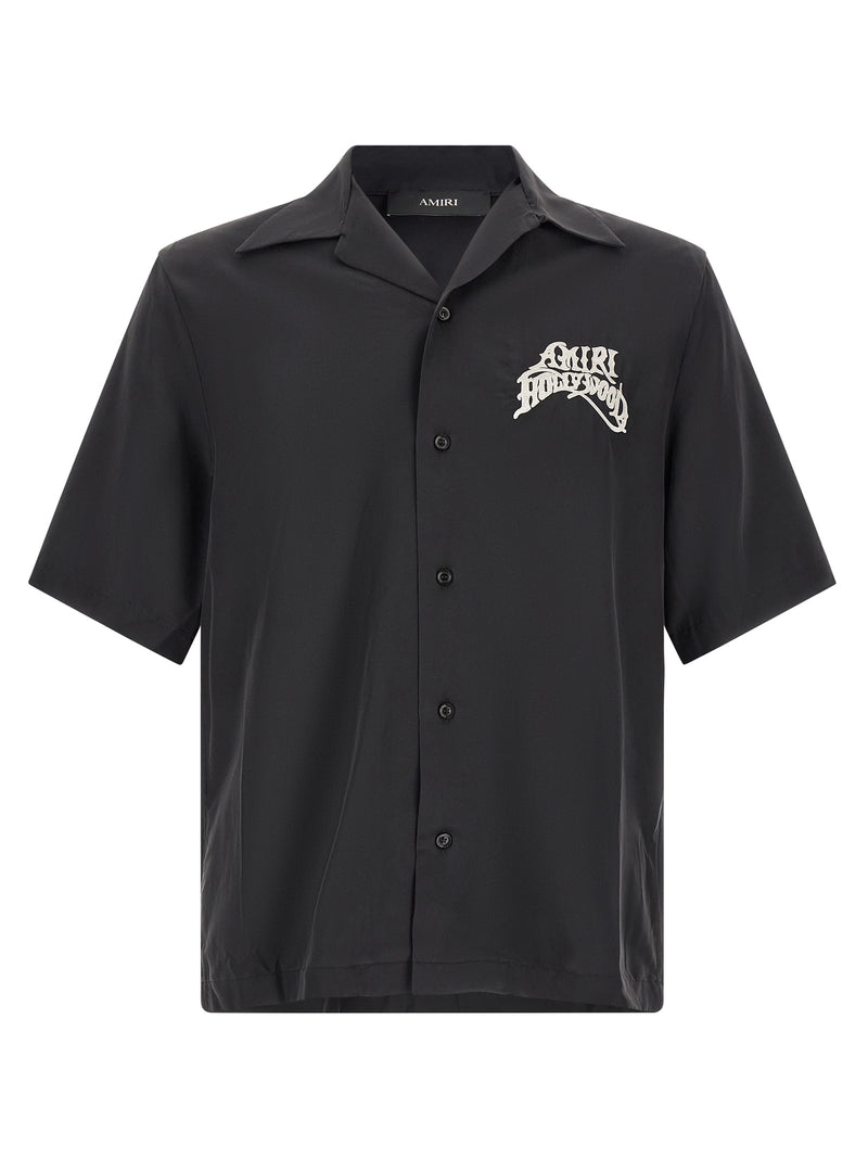 Amiri Black Modal Blouse - Stylish Short-Sleeved Shirt