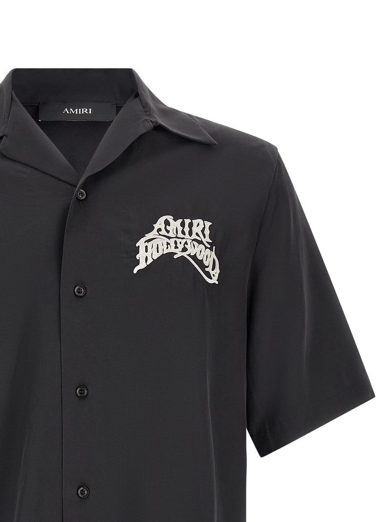 Amiri Black Modal Blouse - Stylish Short-Sleeved Shirt
