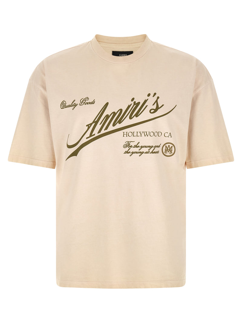 Amiri Beige Cotton T-Shirt - Oversized Streetwear Essential