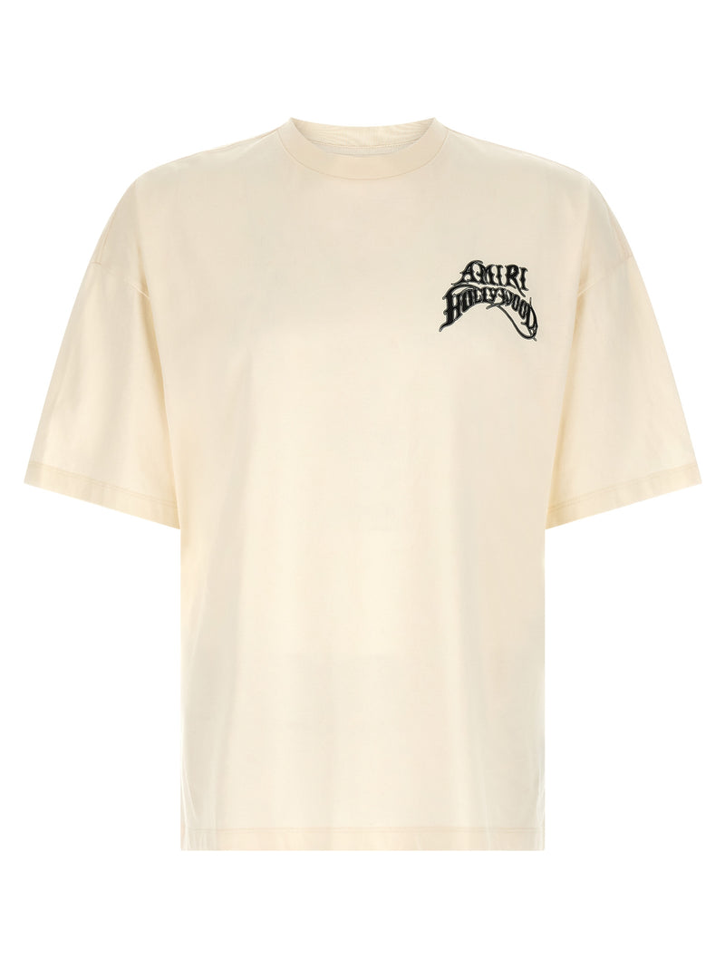 Amiri White Cotton T-Shirt - Hollywood LJ Skate