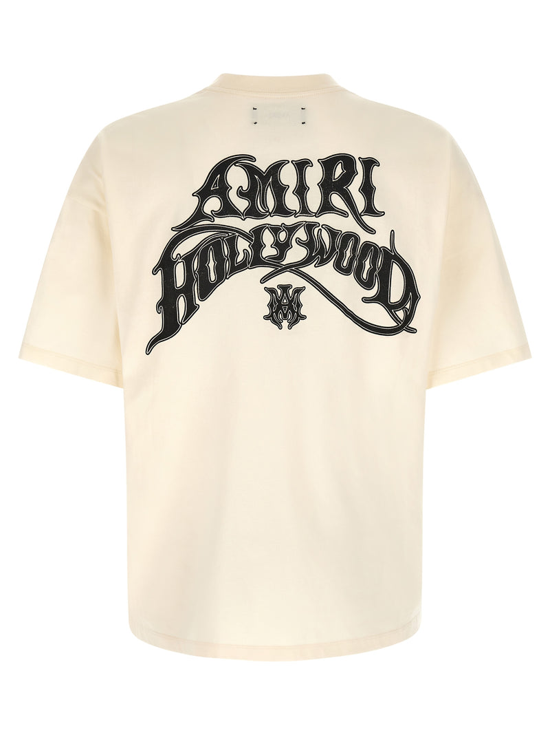 Amiri White Cotton T-Shirt - Hollywood LJ Skate