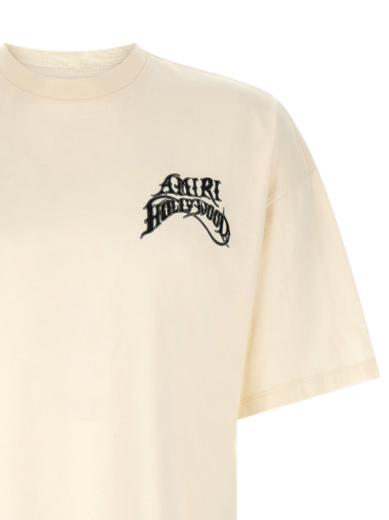 Amiri White Cotton T-Shirt - Hollywood LJ Skate