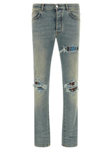 Amiri Blue Cotton Skinny Jeans