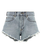 Balenciaga Blue Cotton Bermuda Shorts