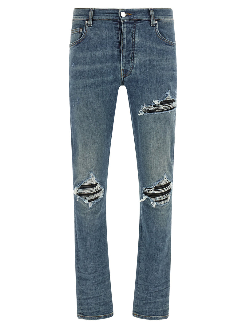 Amiri MX1 Blue Cotton Skinny Jeans for Men
