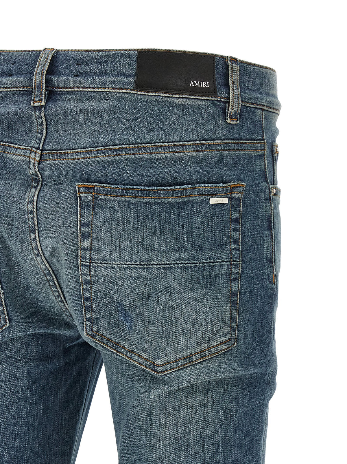Amiri Blue Cotton Skinny Jeans