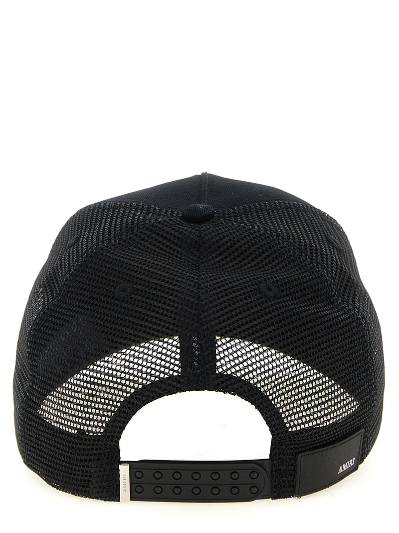 Amiri Black Cotton Cap - MA Logo Trucker Hat