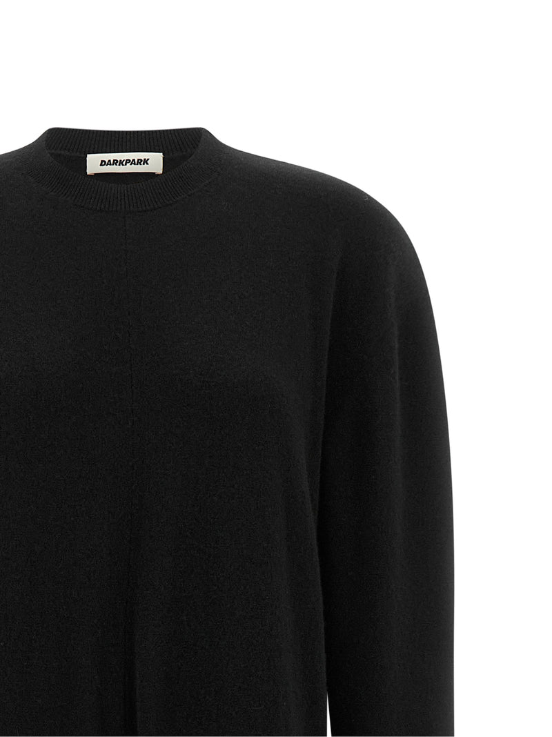 Darkpark Black Merino Wool Sweatshirt - Gia Model