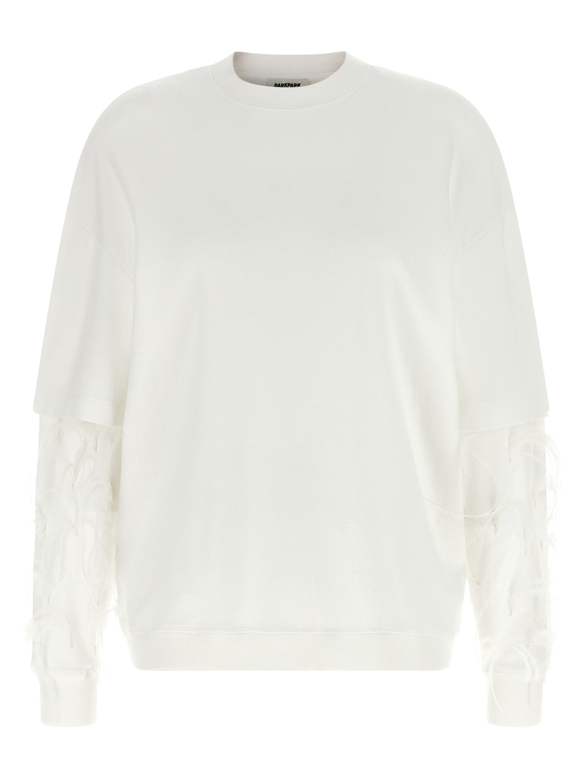 Darkpark White Cotton Sweatshirt