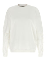 Darkpark White Cotton Sweatshirt