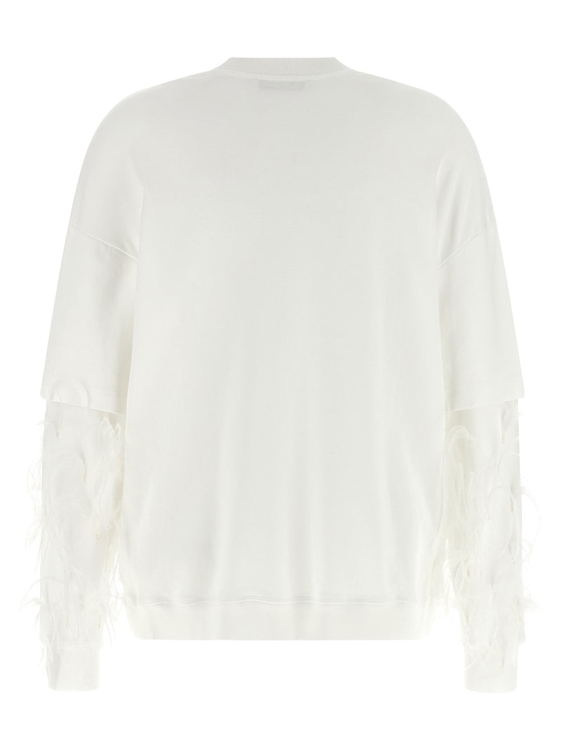 Darkpark Troy White Cotton Sweatshirt for Women