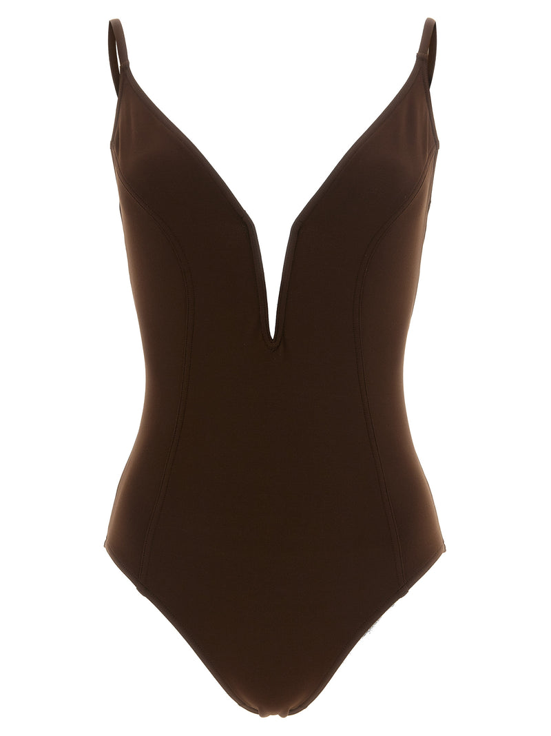 Eres Galbe Brown Polyamide One-Piece Swimsuit