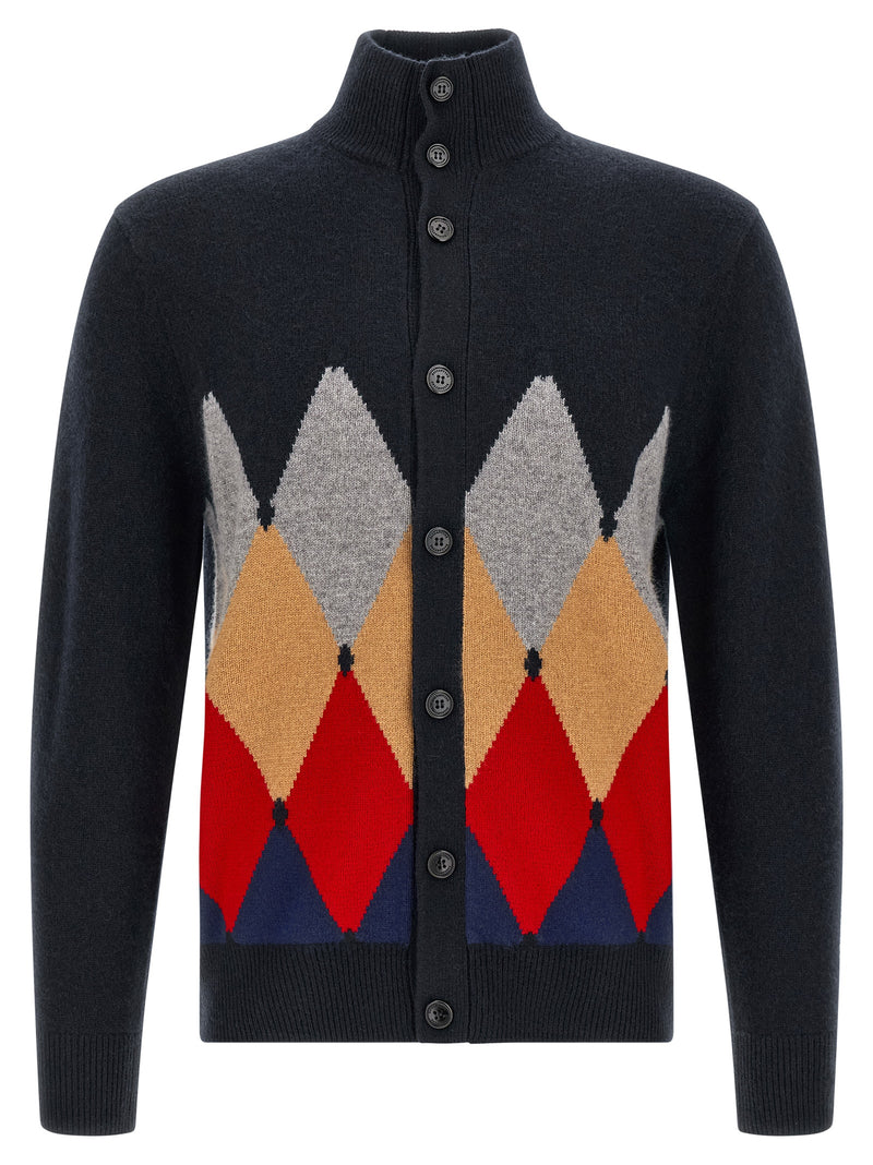 Ballantyne Blue Cashmere Cardigan - Luxurious Style and Comfort