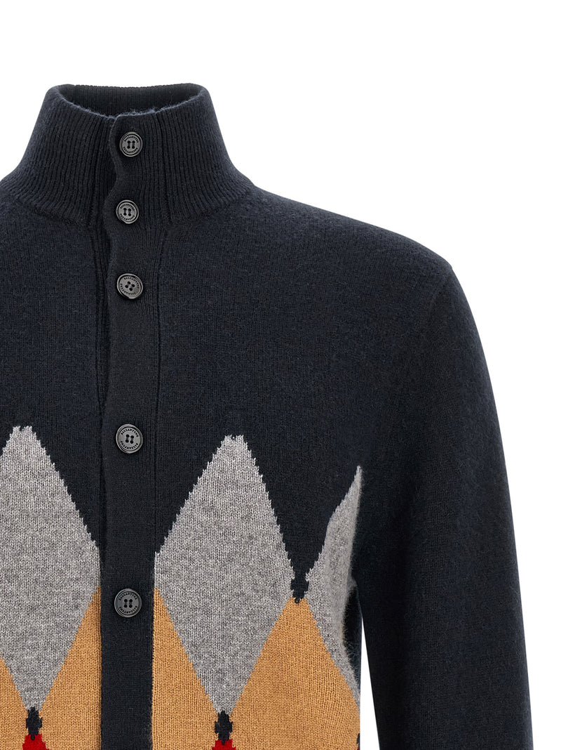 Ballantyne Blue Cashmere Cardigan - Luxurious Style and Comfort