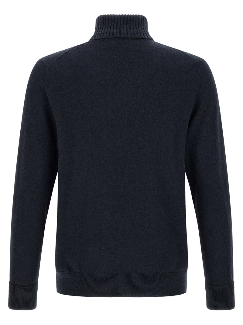 Ballantyne Blue Cashmere Cardigan - Classic Diamond Design