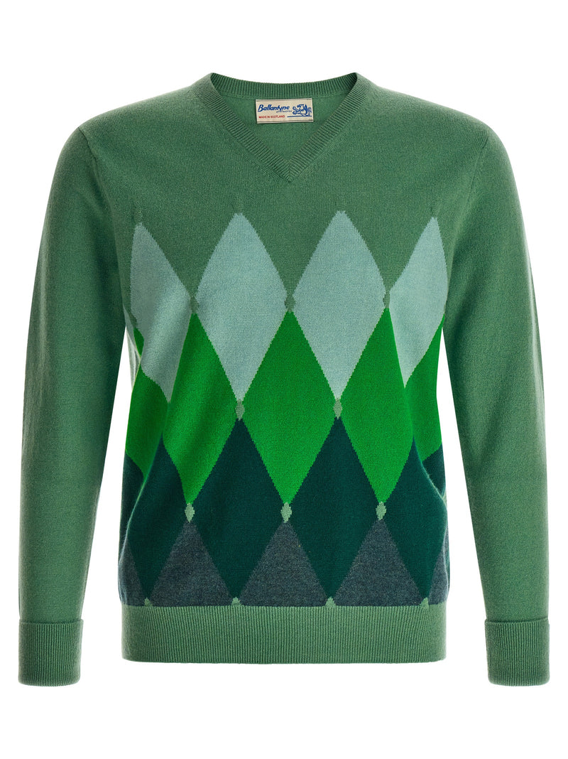 Ballantyne Bicolor Cashmere Cardigan - Luxurious Comfort