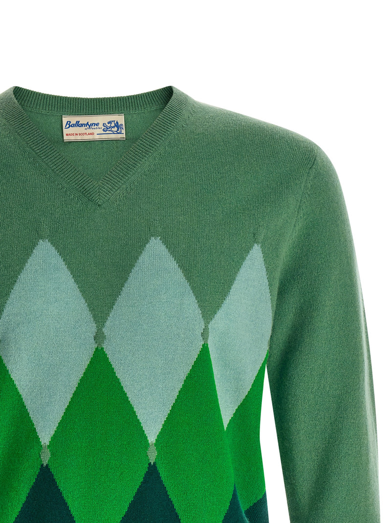 Ballantyne Bicolor Cashmere Cardigan - Luxurious Comfort