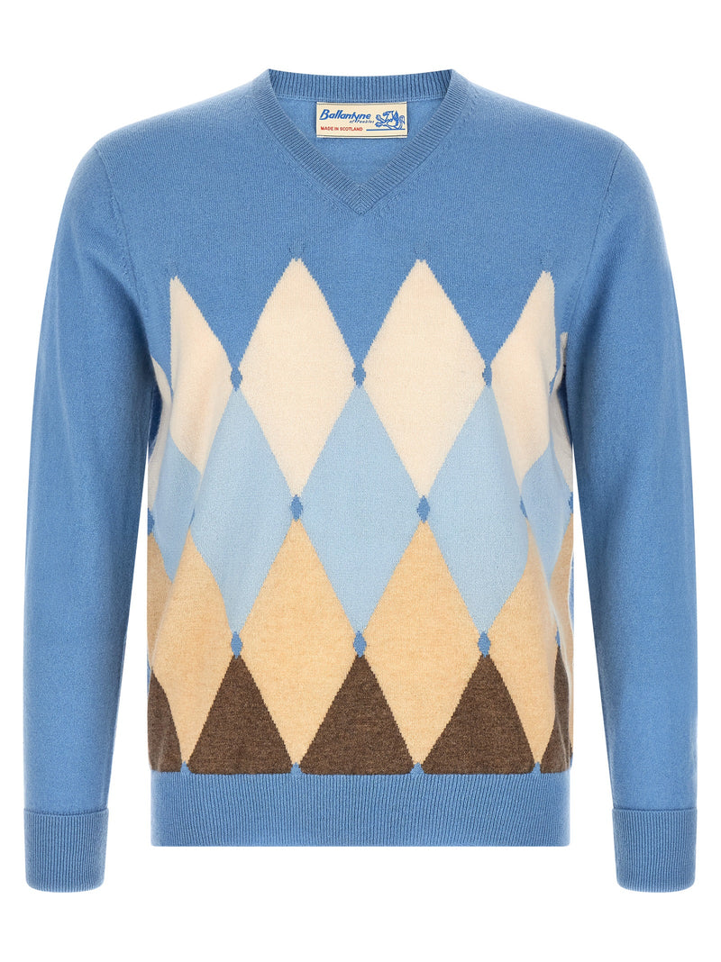 Ballantyne Blue Cashmere Cardigan - Luxurious Comfort
