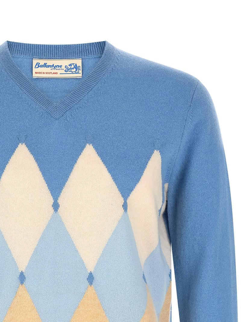 Ballantyne Blue Cashmere Cardigan - Luxurious Comfort