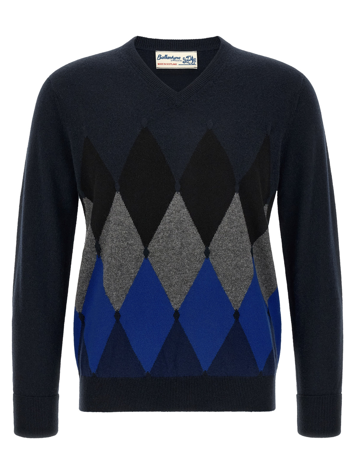 Ballantyne Blue Cashmere Cardigan