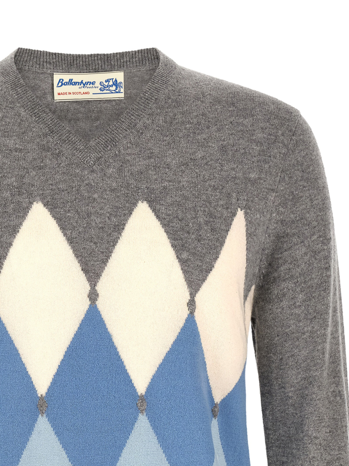 Ballantyne Gray Cashmere Cardigan