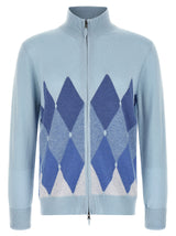 Ballantyne Blue Cashmere Cardigan