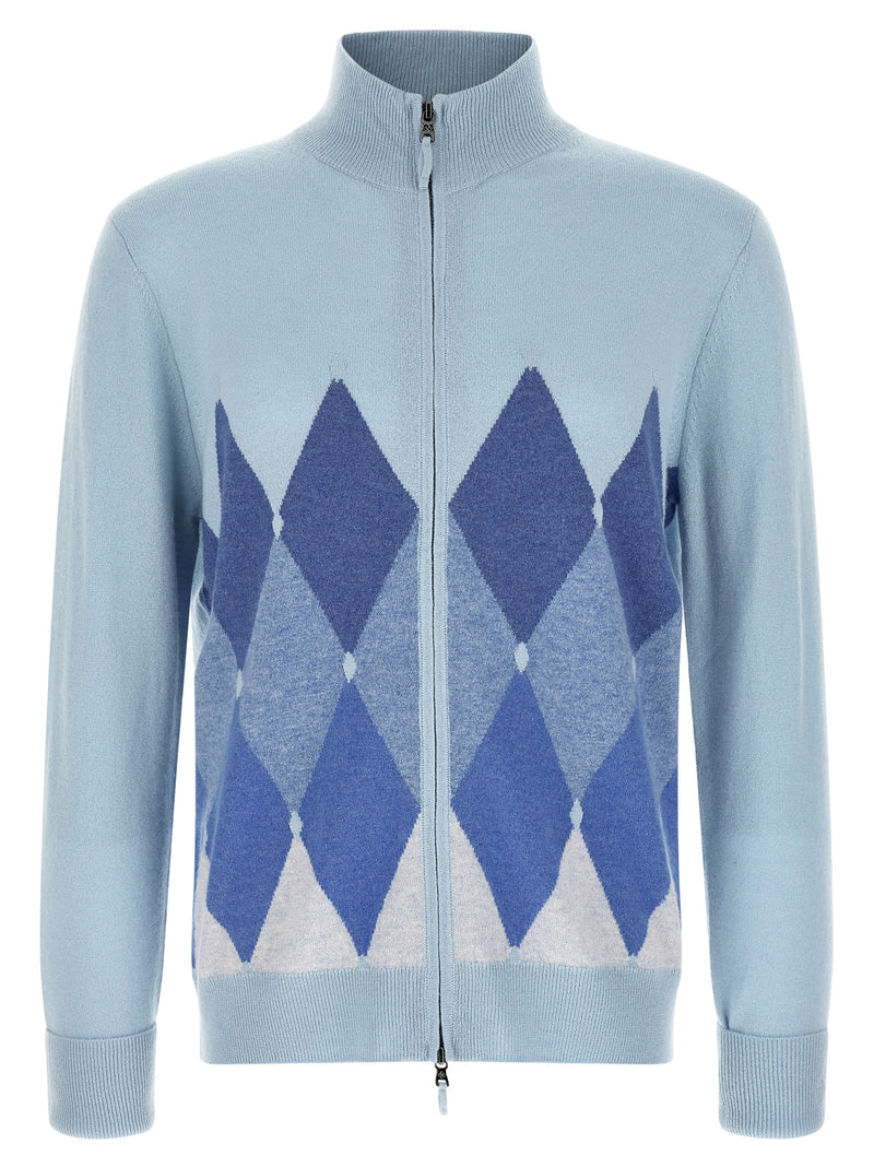 Ballantyne Blue Cashmere Cardigan - Luxurious Comfort
