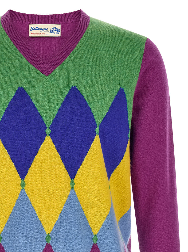 Ballantyne Purple Cashmere Cardigan - Luxury Knitwear