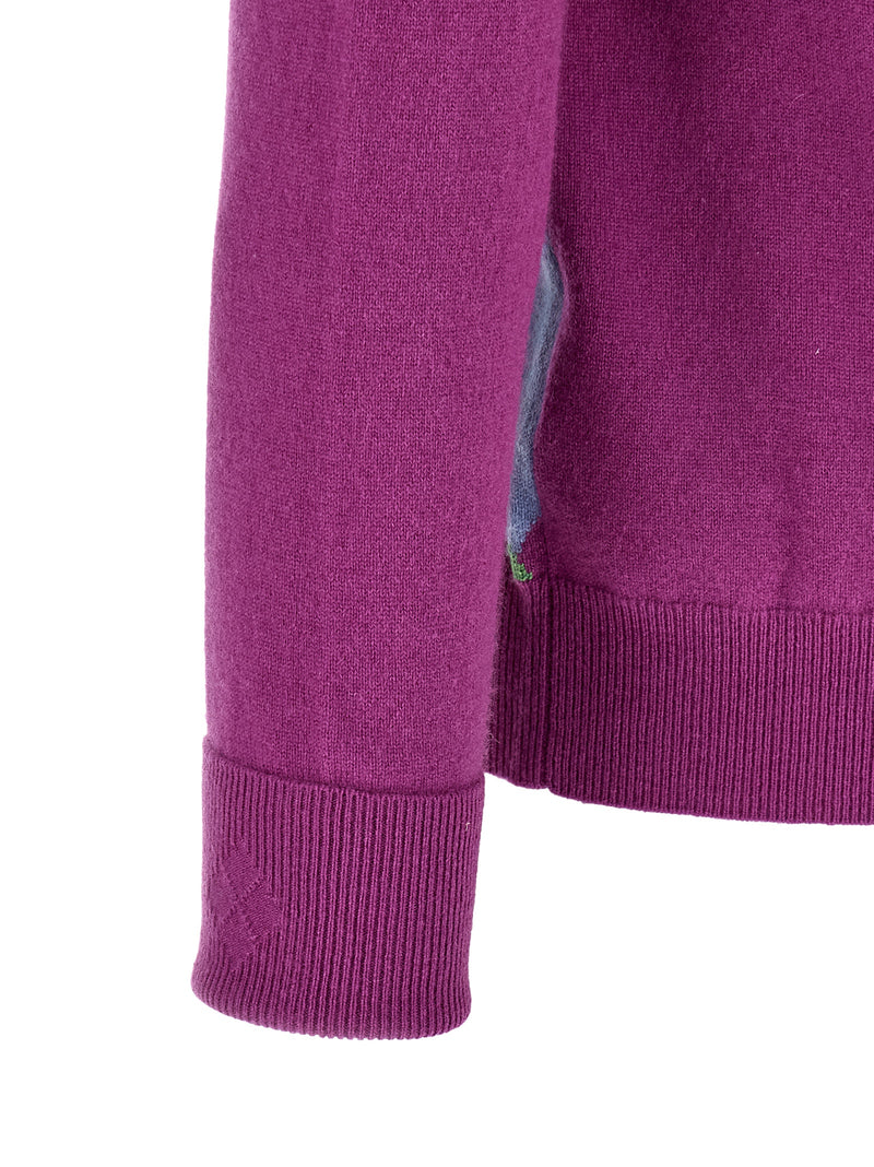 Ballantyne Purple Cashmere Cardigan - Luxury Knitwear