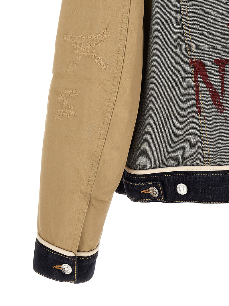 Dsquared² Beige Cotton Denim Jacket - Stylish Casual Outerwear