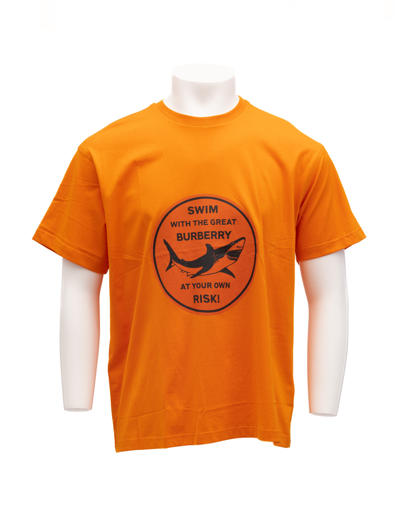 Burberry Orange Cotton T-Shirt - Stylish & Comfortable