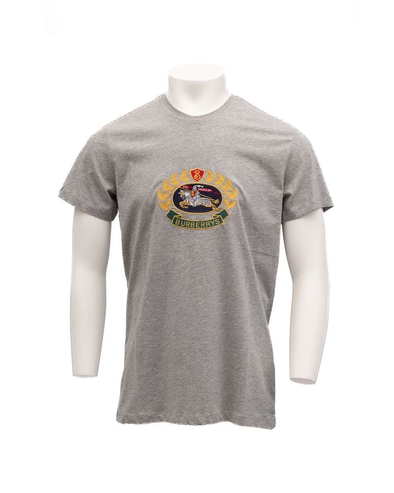 Burberry Grey Cotton T-Shirt - Classic Casual Wear
