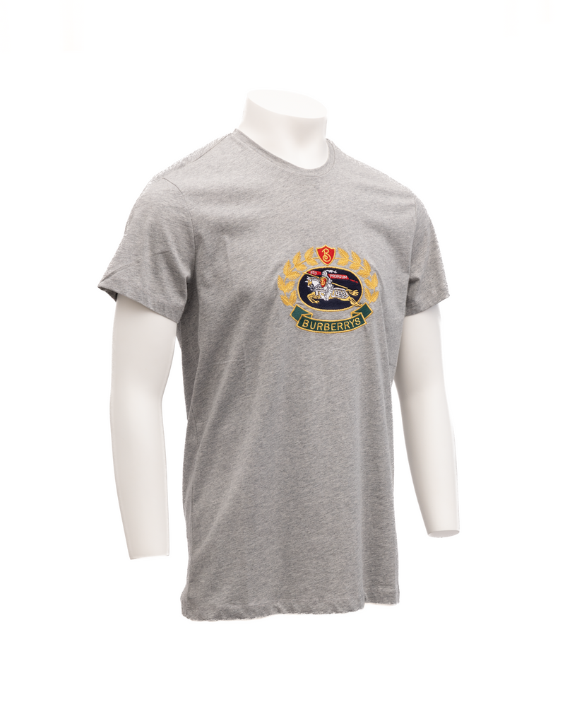 Burberry Grey Cotton T-Shirt - Classic Casual Wear