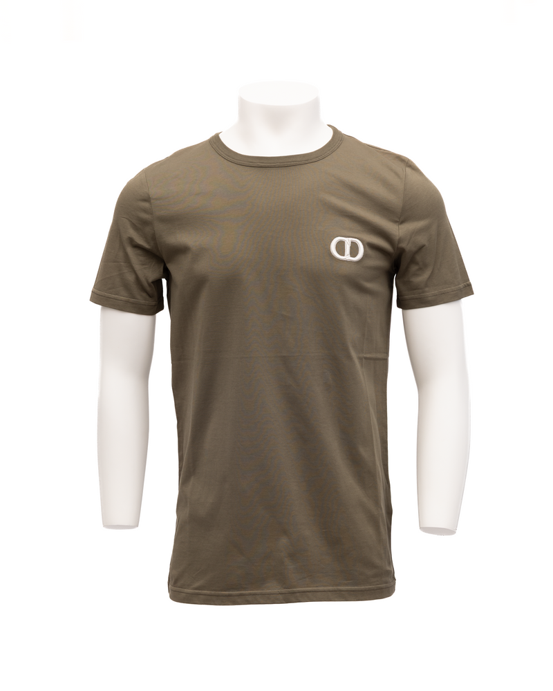 Dior Olive Green Cotton T-Shirt for Men