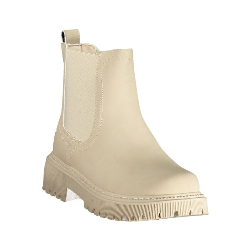 U.S. POLO ASSN. Beige Polyurethane Women's Booties - Stylish Comfort
