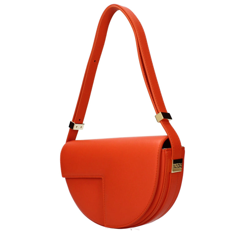 Patou Orange Leather Shoulder Bag - Stylish & Versatile