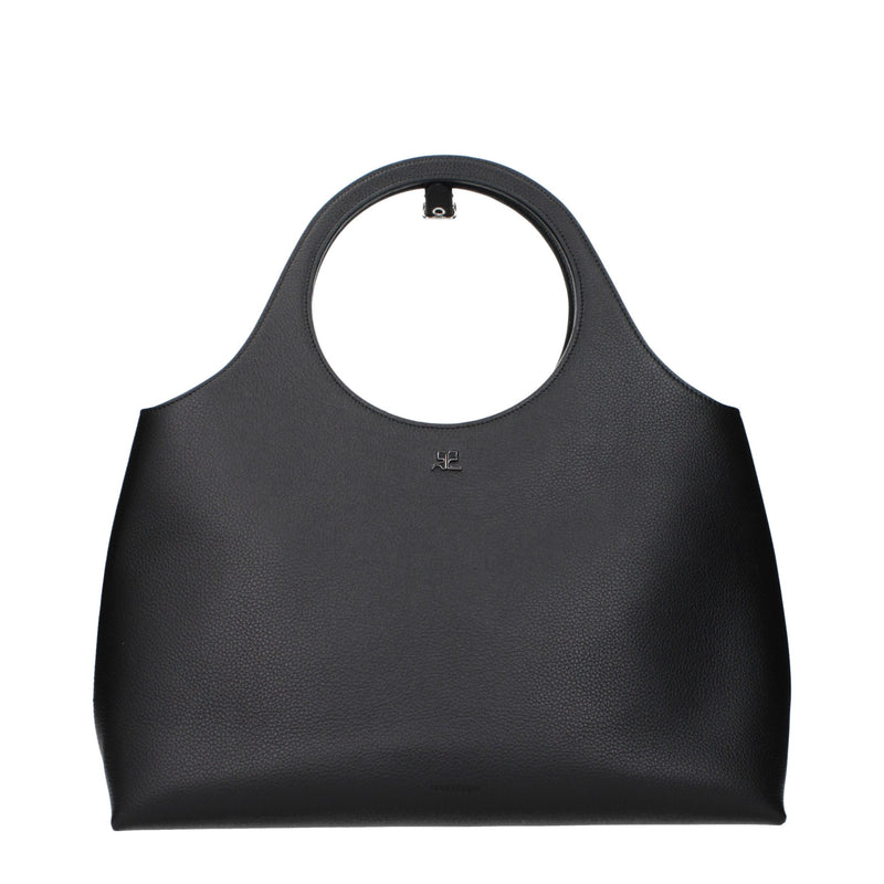 Courrèges Black Leather Handbag - Stylish and Versatile