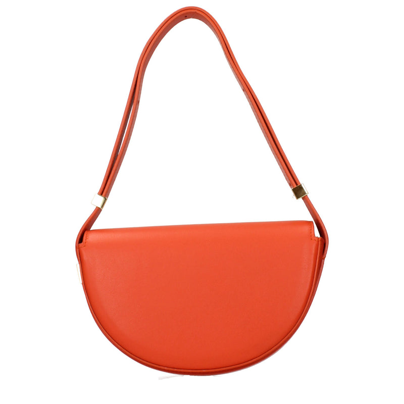 Patou Orange Leather Shoulder Bag - Stylish & Versatile