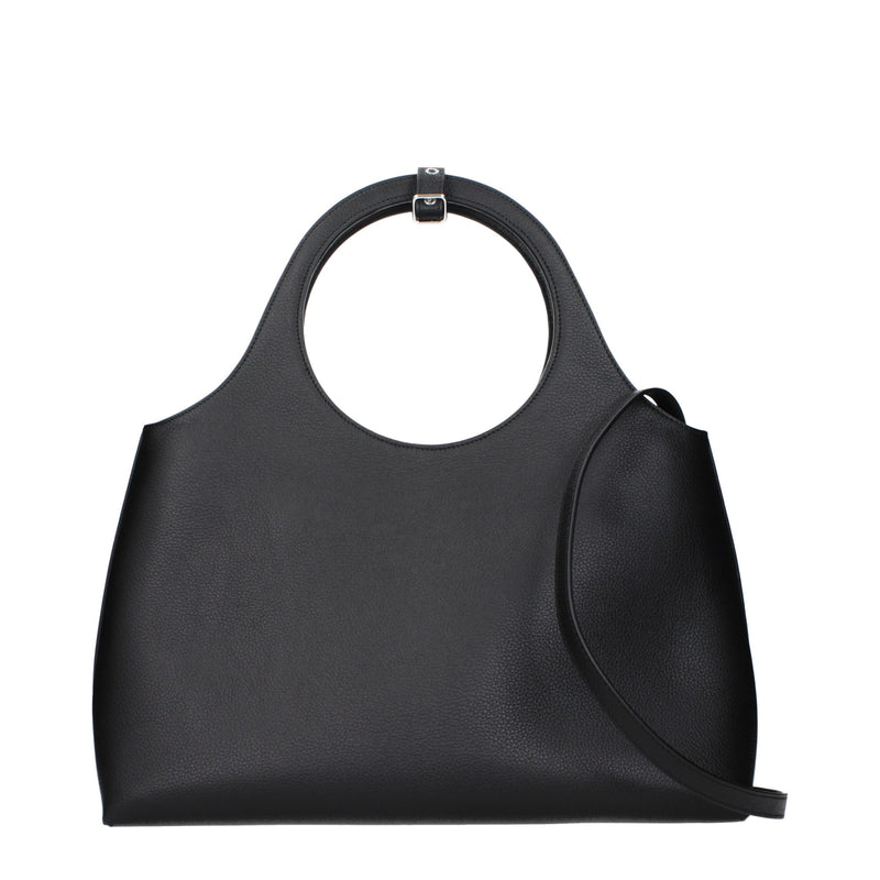 Courrèges Black Leather Handbag - Stylish and Versatile