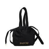 Patou Black Fabric Handbag