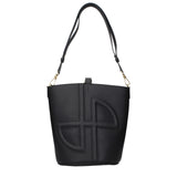 Patou Black Leather Crossbody Bag