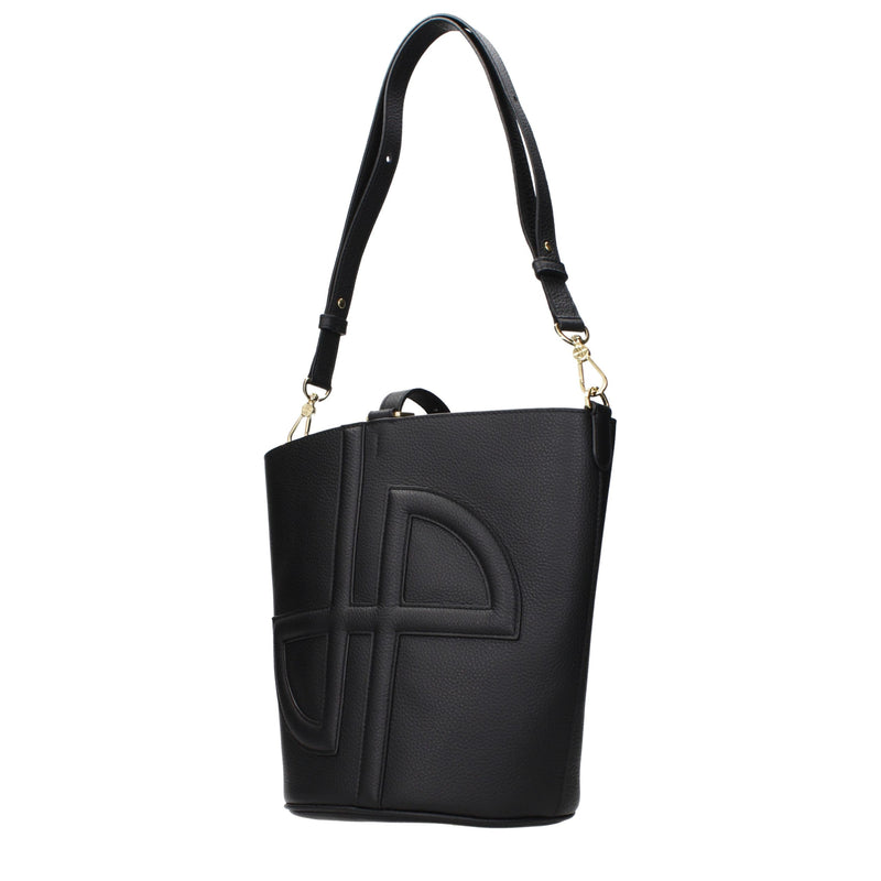 Patou Black Leather Crossbody Bag - Stylish & Versatile