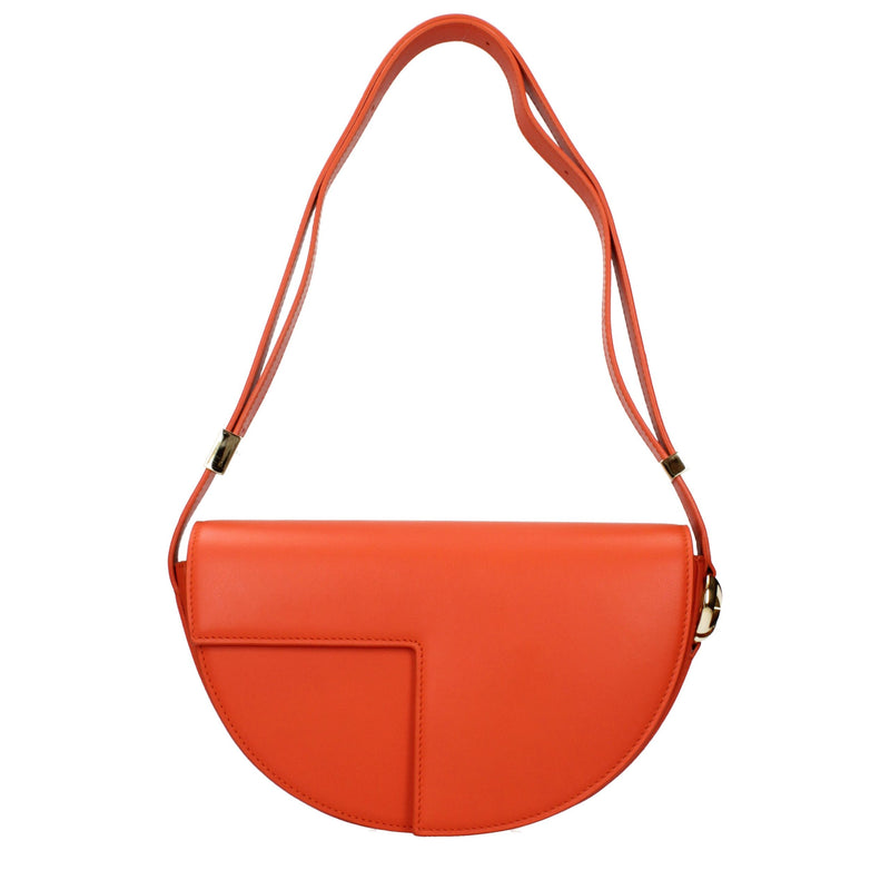 Patou Orange Leather Shoulder Bag - Stylish & Versatile