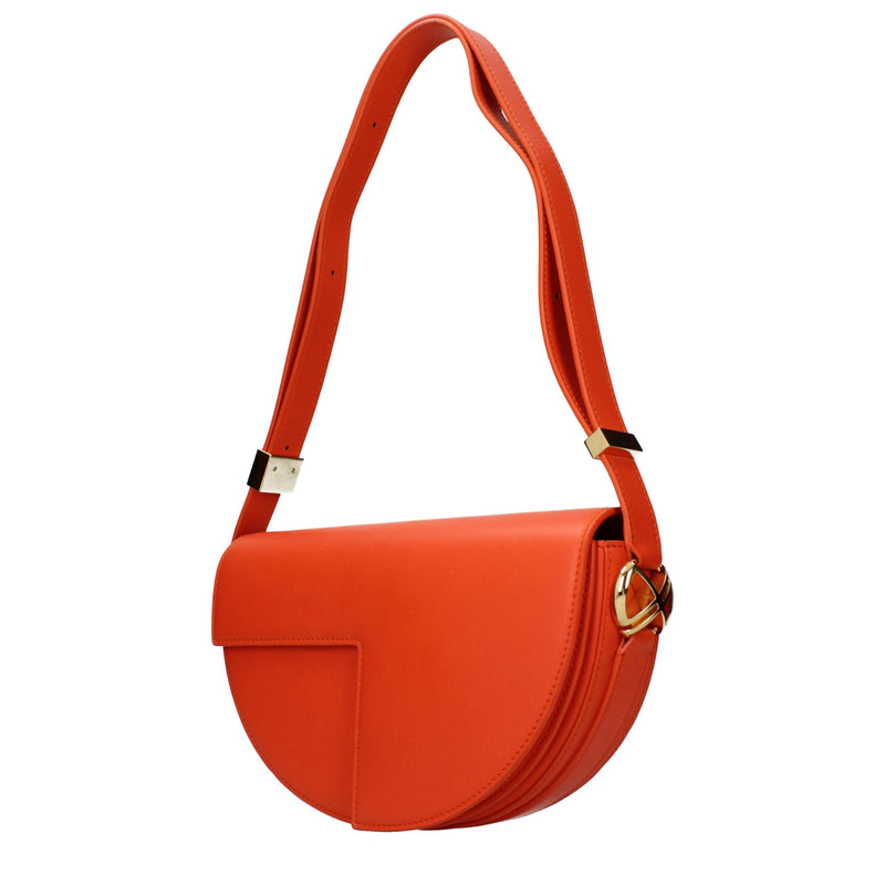 Patou Orange Leather Shoulder Bag - Stylish & Versatile