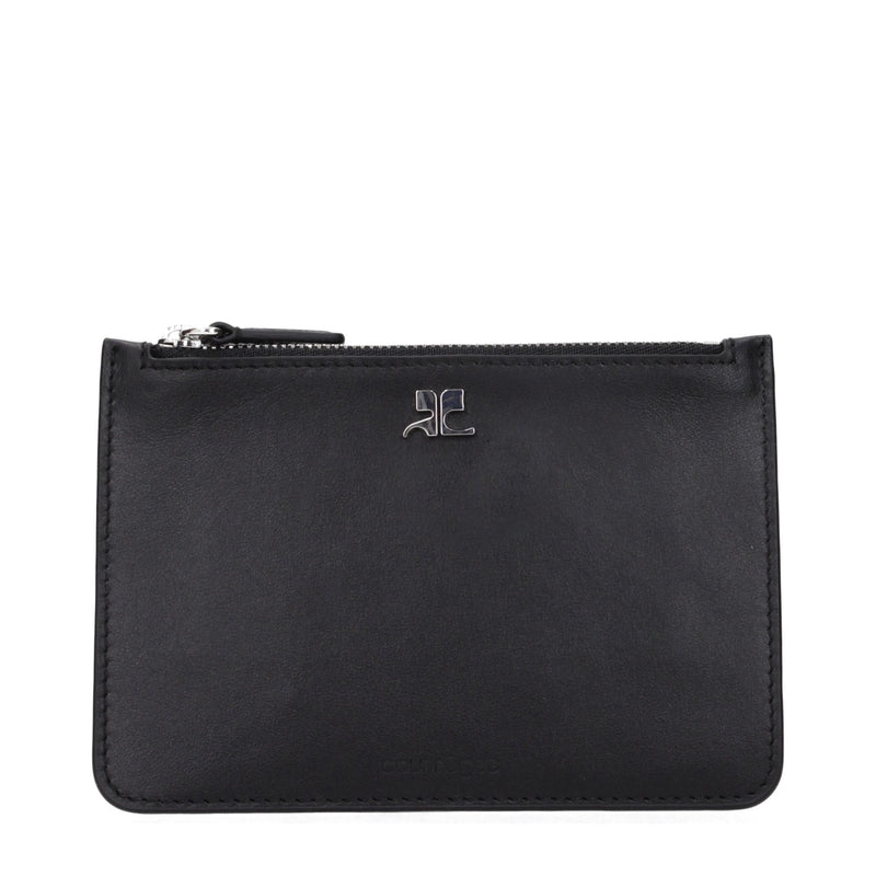 Courrèges Black Leather Wallet - Stylish & Functional Accessory