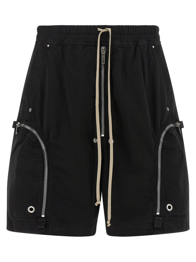 DRKSHDW Bauhaus Black Cotton Bermuda Shorts for Men