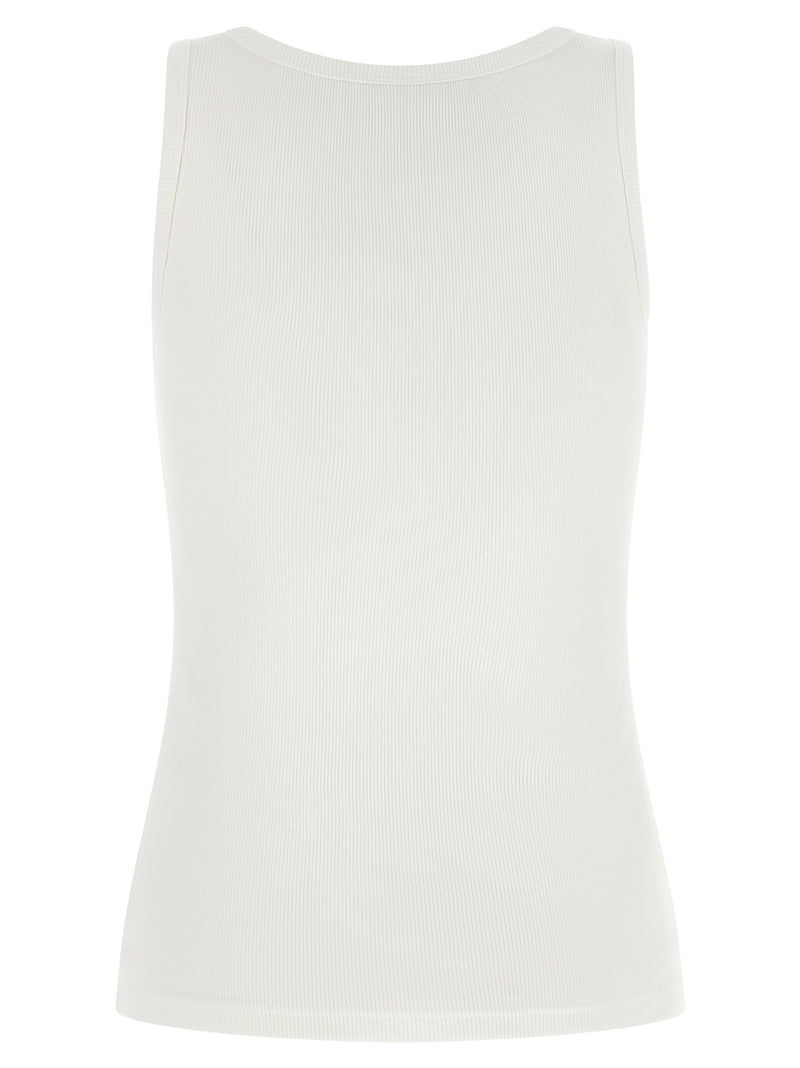 Courrèges White Cotton Sleeveless T-Shirt