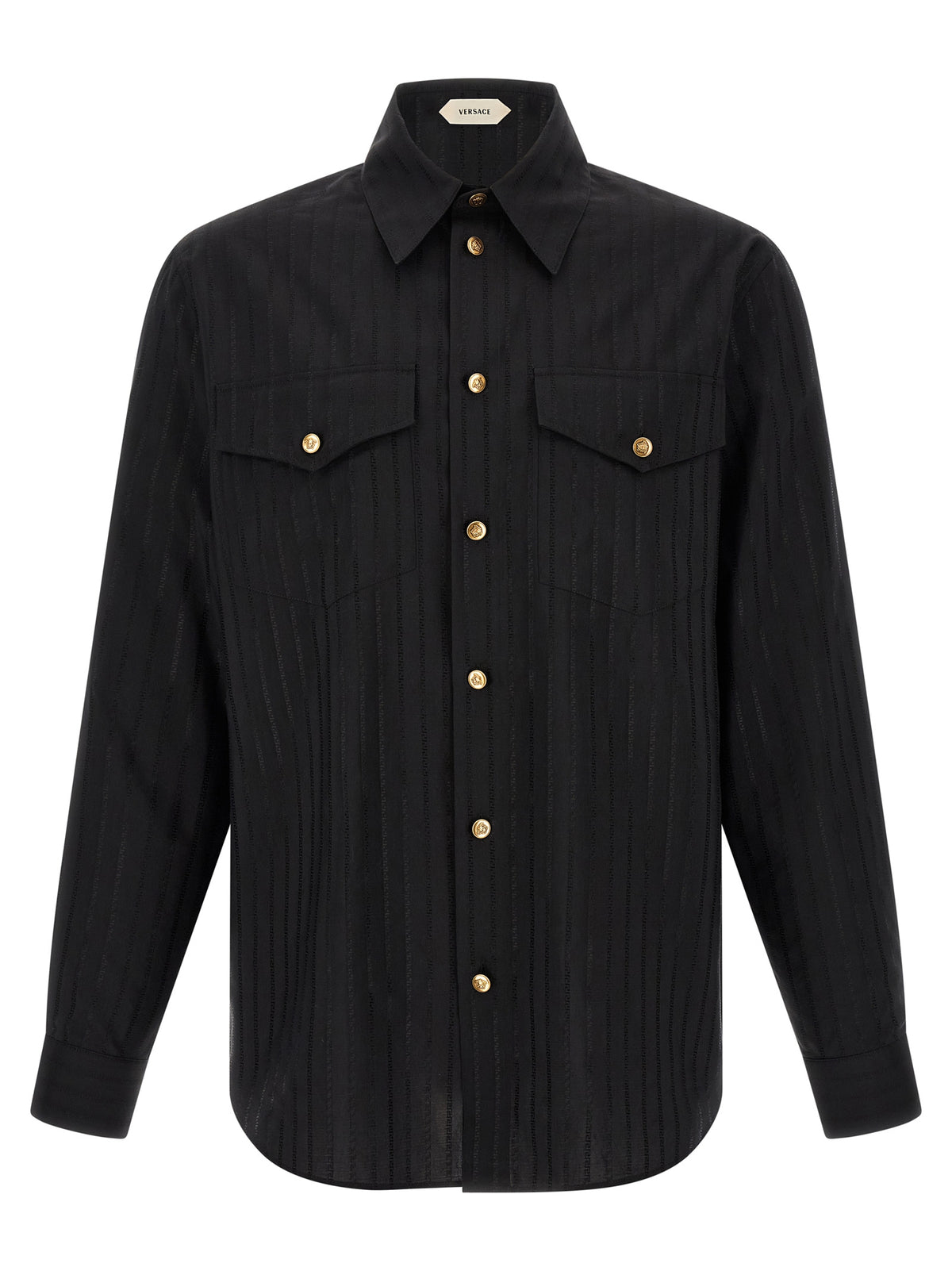 Versace Black Cotton Blouse