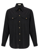 Versace Black Cotton Blouse